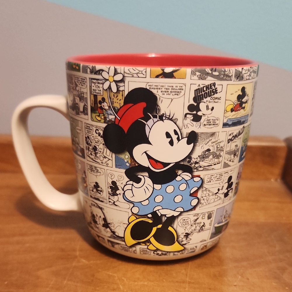 Disney Minnie Mouse Comic Mug - Red, Blue, and Yellow